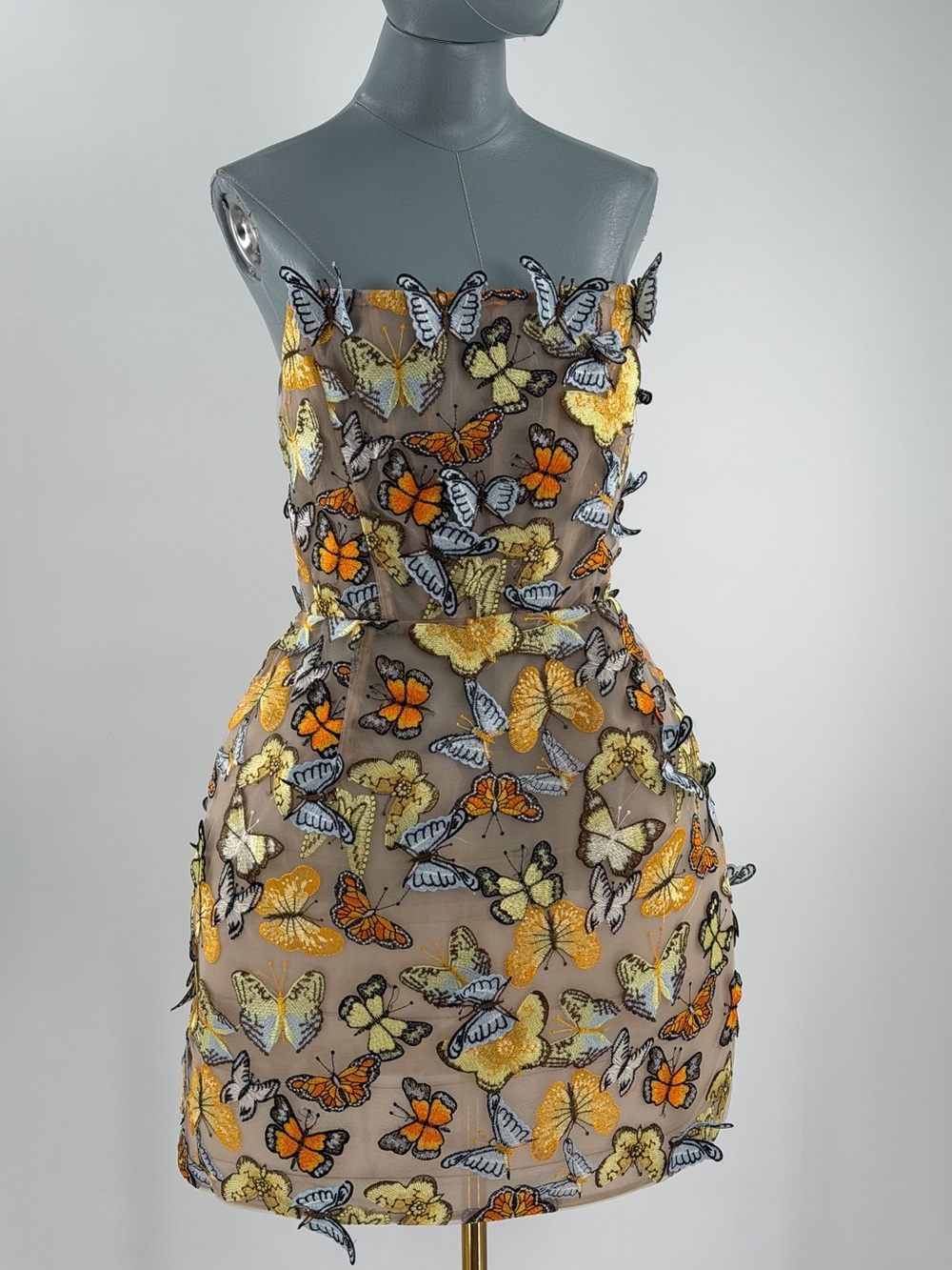 🆕 BRONX & BANCO 🧿 NWOT Bella Butterfly Maraya Strapless Mini Dress, Sz XL US10 - Picture 4 of 17